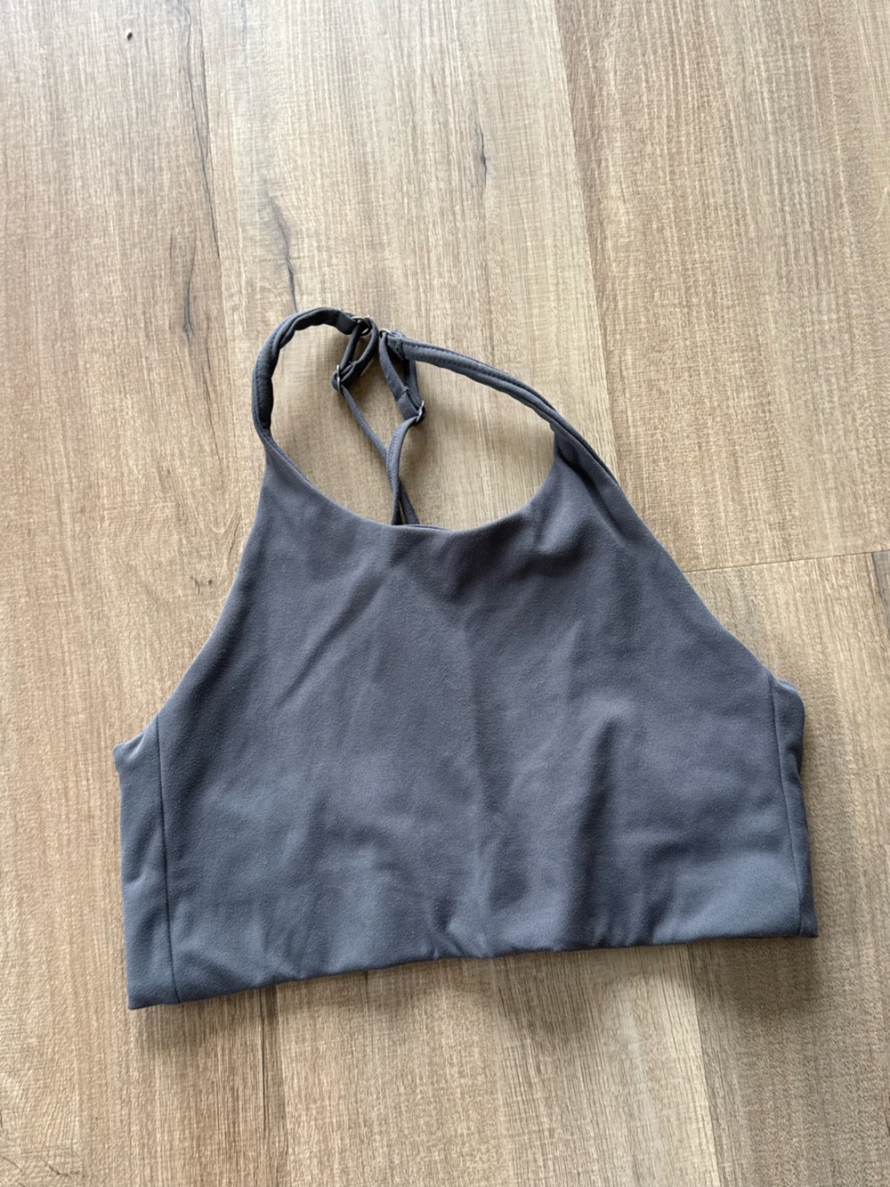 Women's High Neck Tank Top in Charcoal Gray